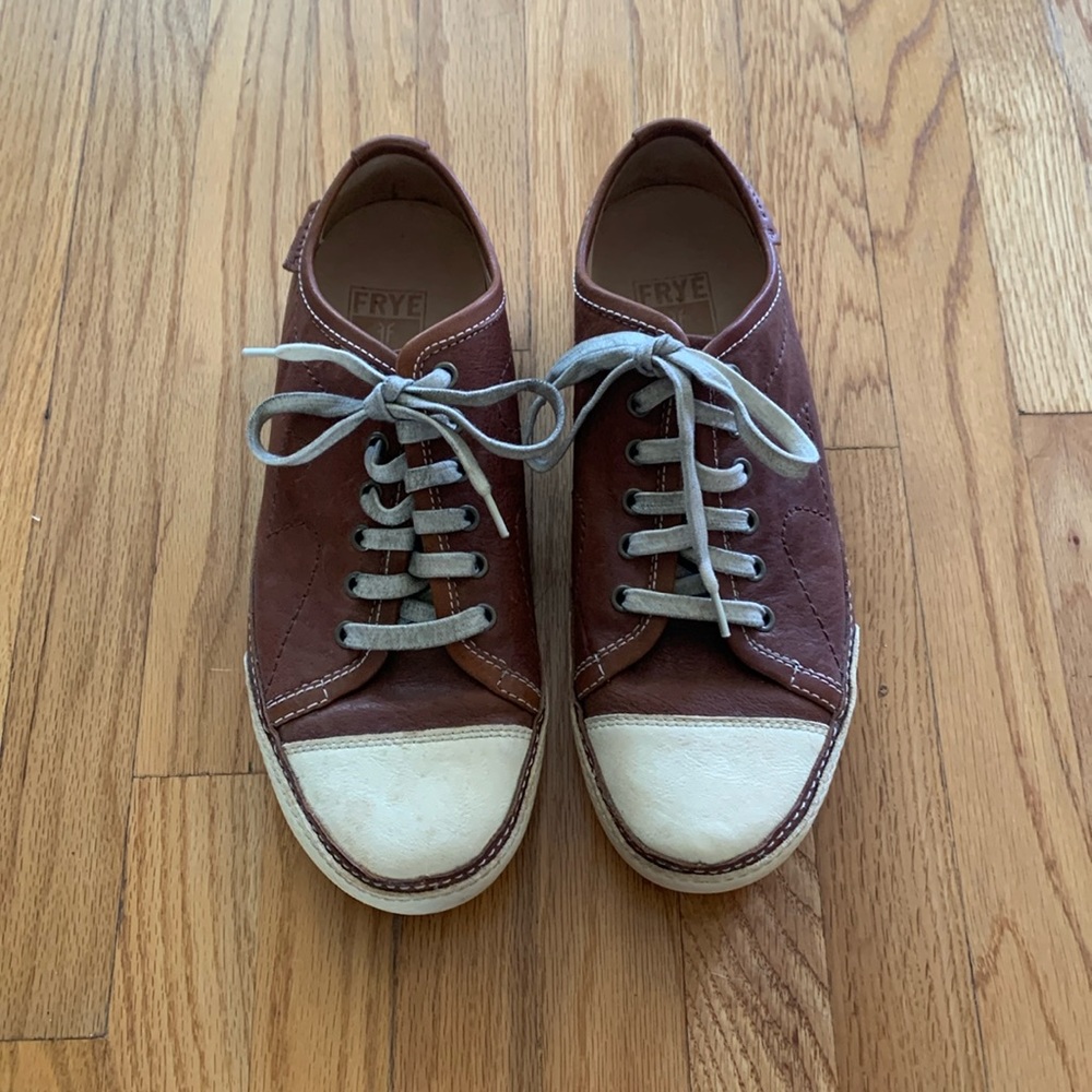 Frye 10.5 leather sneakers cooper low lace